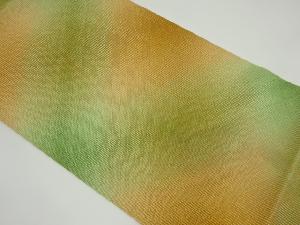 リサイクル　変わり斜め格子模様織り出し暈し名古屋帯